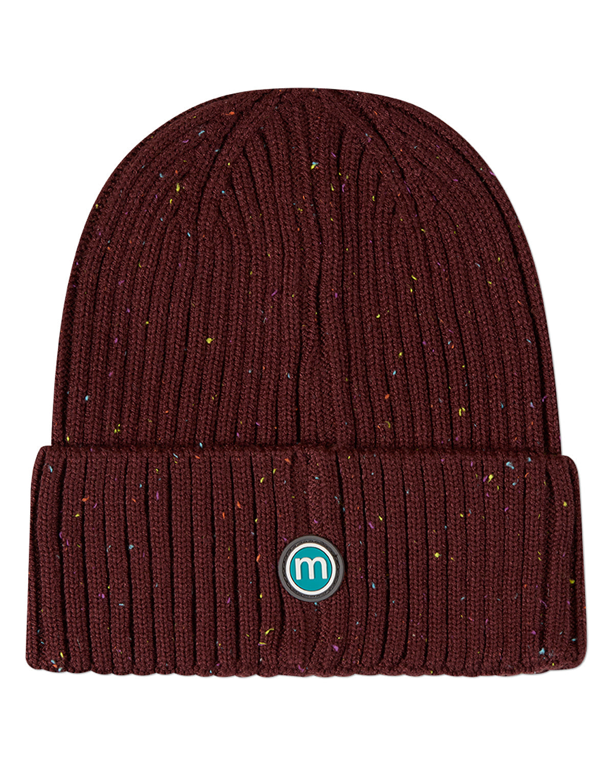 Girls Confetti Knit Rayon-Blend Chunky-Ribbed Cuffed Beanie
