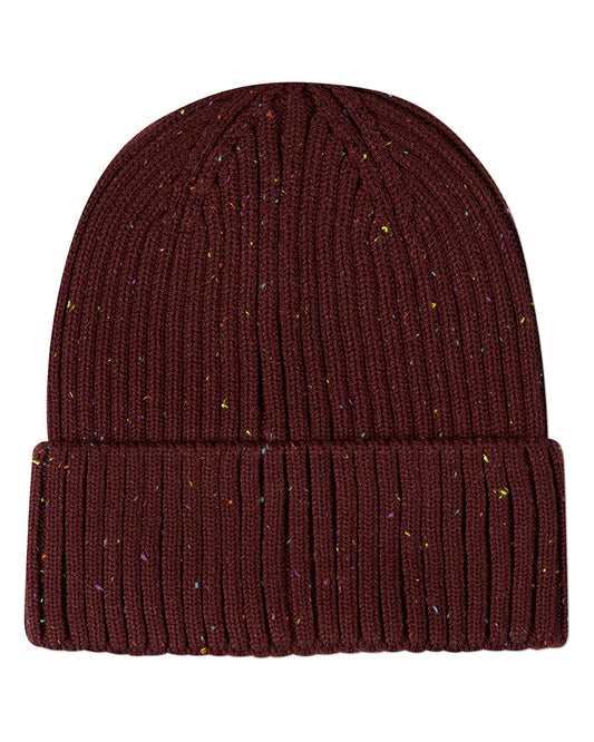 Girls Confetti Knit Rayon-Blend Chunky-Ribbed Cuffed Beanie
