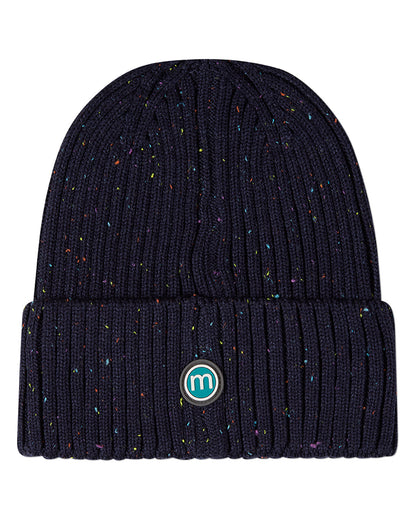 Girls Confetti Knit Rayon-Blend Chunky-Ribbed Cuffed Beanie