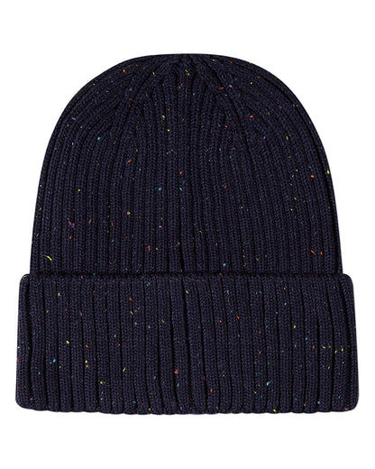 Girls Confetti Knit Rayon-Blend Chunky-Ribbed Cuffed Beanie