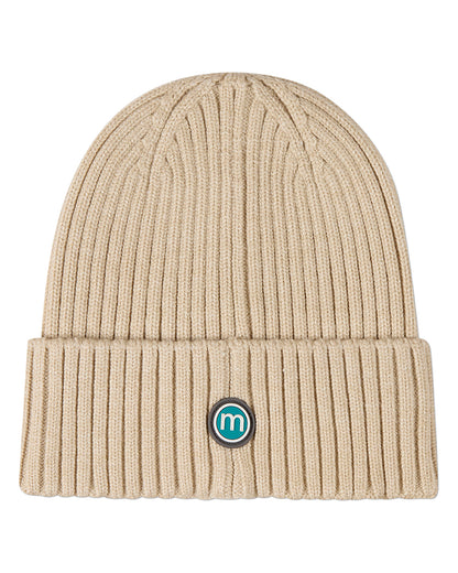 Girls "Heart Pop" Rayon-Blend Chunky-Ribbed Embroidered Cuffed Beanie