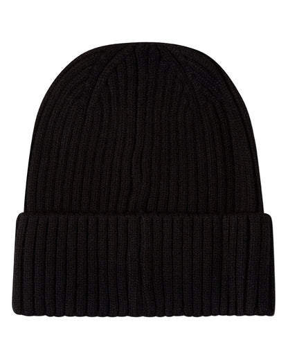 Kids "Happy Varsity" Rayon-Blend Ribbed Knit Cuffed Beanie