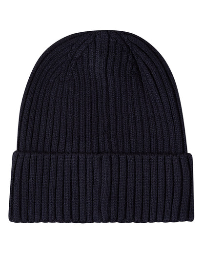 Kids "Happy Varsity" Rayon-Blend Ribbed Knit Cuffed Beanie