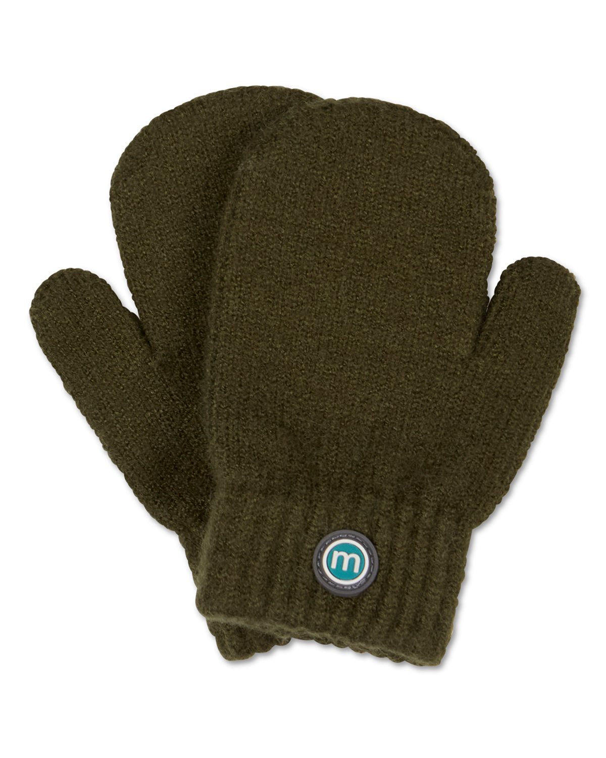 Kids Cozy Rayon-Blend Basic Ribbed Knit Mittens