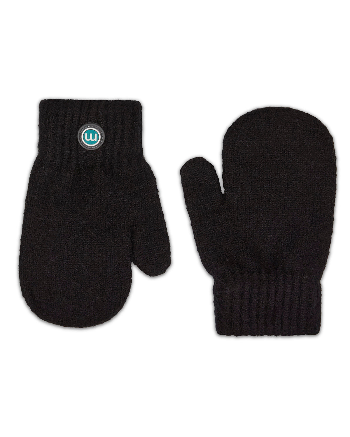 Kids Cozy Rayon-Blend Basic Ribbed Knit Mittens