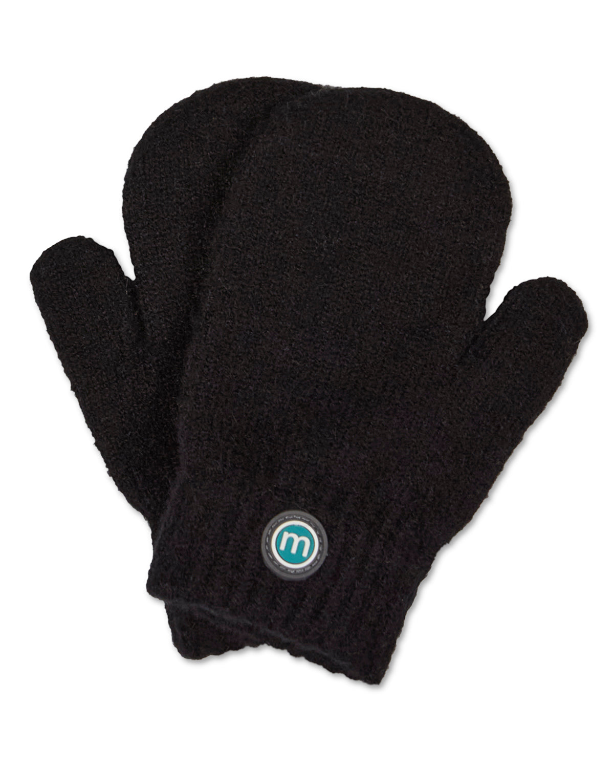 Kids Cozy Rayon-Blend Basic Ribbed Knit Mittens