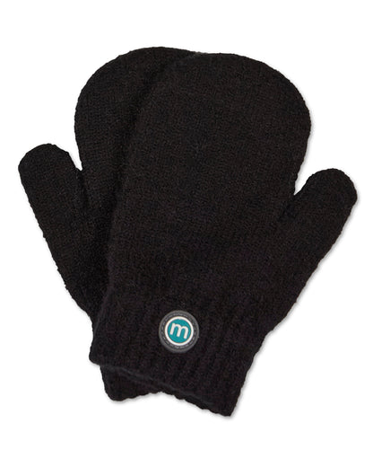 Kids Cozy Rayon-Blend Basic Ribbed Knit Mittens