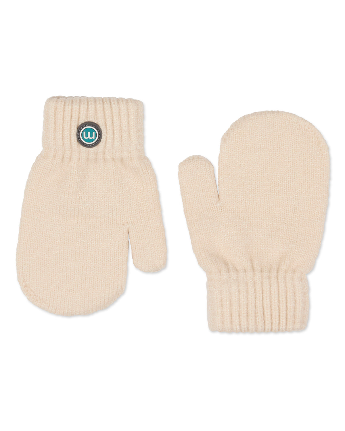 Kids Cozy Rayon-Blend Basic Ribbed Knit Mittens
