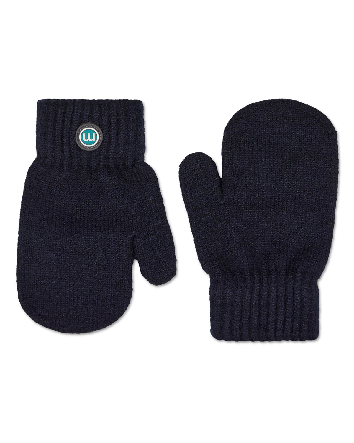 Kids Cozy Rayon-Blend Basic Ribbed Knit Mittens