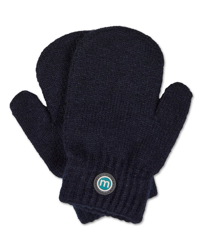 Kids Cozy Rayon-Blend Basic Ribbed Knit Mittens