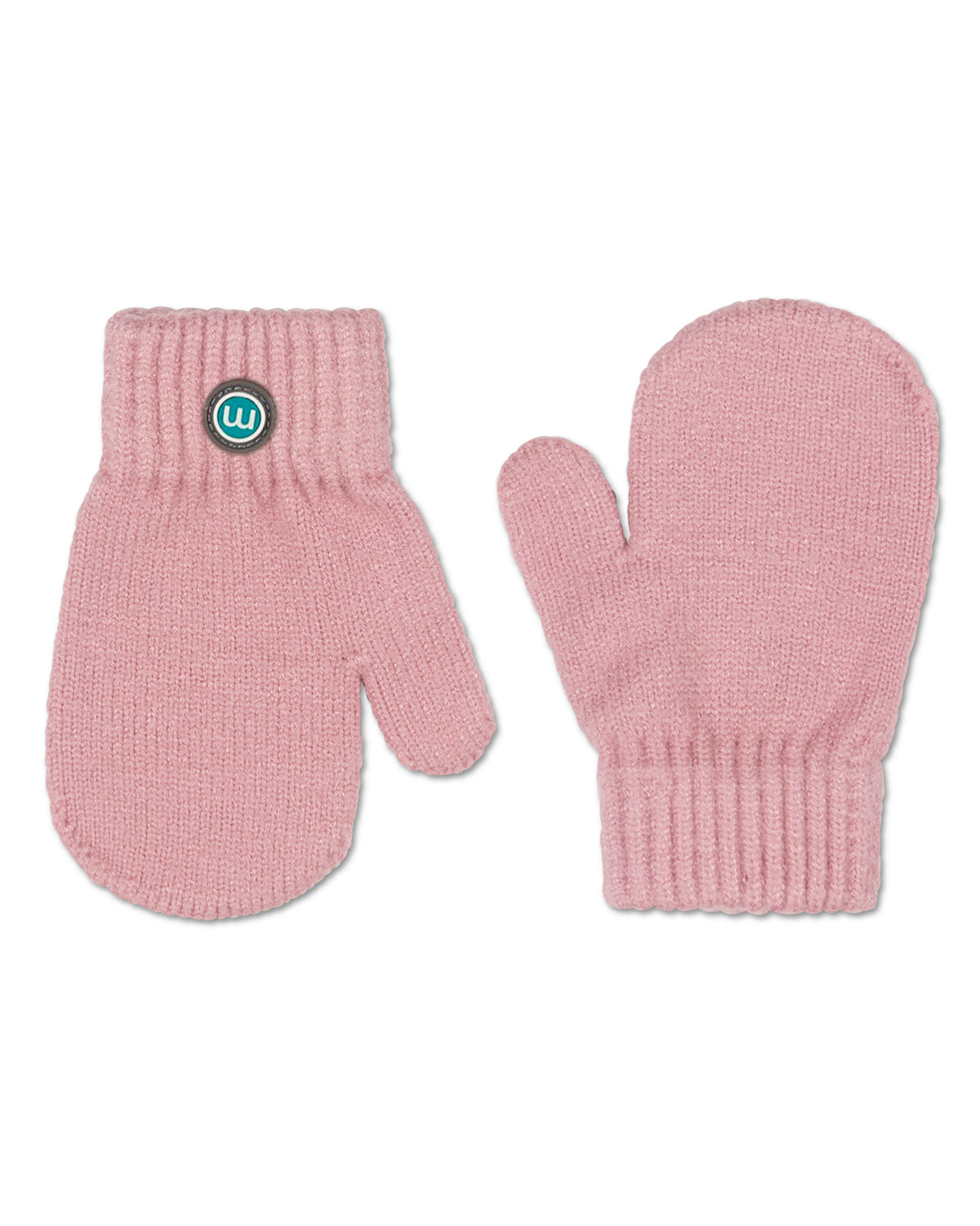 Kids Cozy Rayon-Blend Basic Ribbed Knit Mittens
