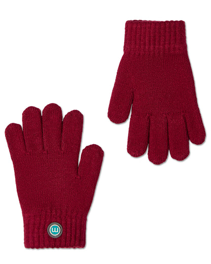Kids Cozy Basic Rayon-Blend Knit Gloves