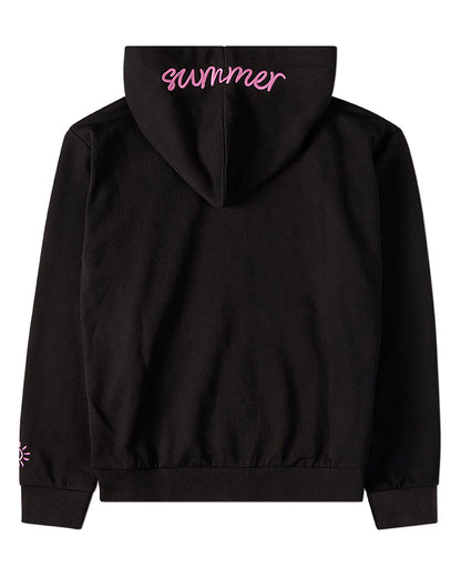 Kids Summer-Themed Cotton-Rich Zip-Up Embroidered Hoodie
