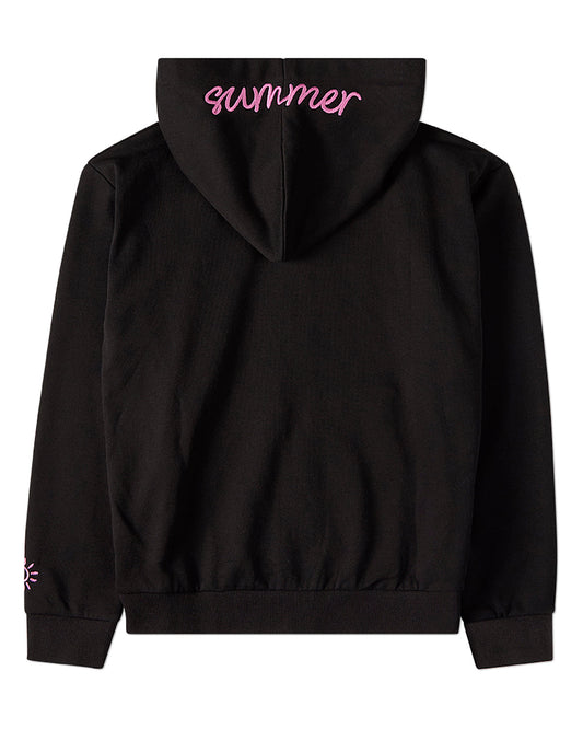 Kids Summer-Themed Cotton-Rich Zip-Up Embroidered Hoodie
