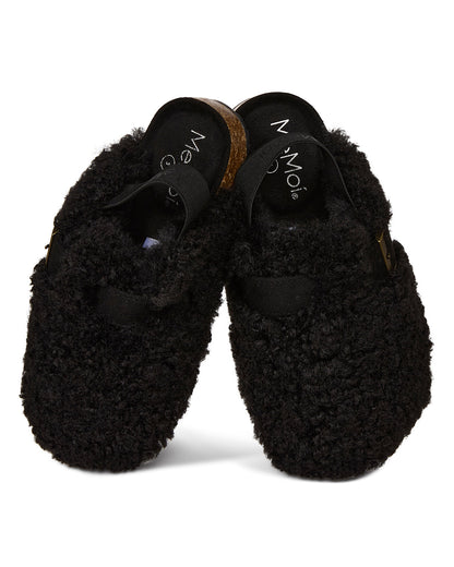 Kids Teddy Faux-Sherpa Ankle-Strap Slipper