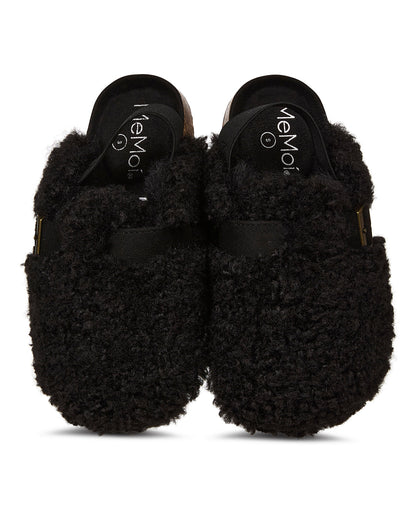 Kids Teddy Faux-Sherpa Ankle-Strap Slipper