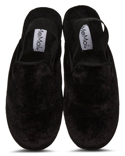 Kids Velvet Sling Back Slippers