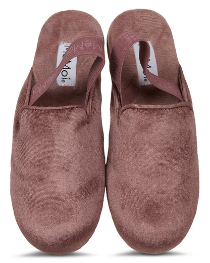 Kids Velvet Sling Back Slippers