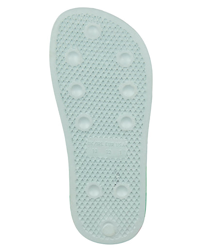 Kids Striped "Good Vibes" EVA-Cushioned Slide Sandal with 3D Graphics