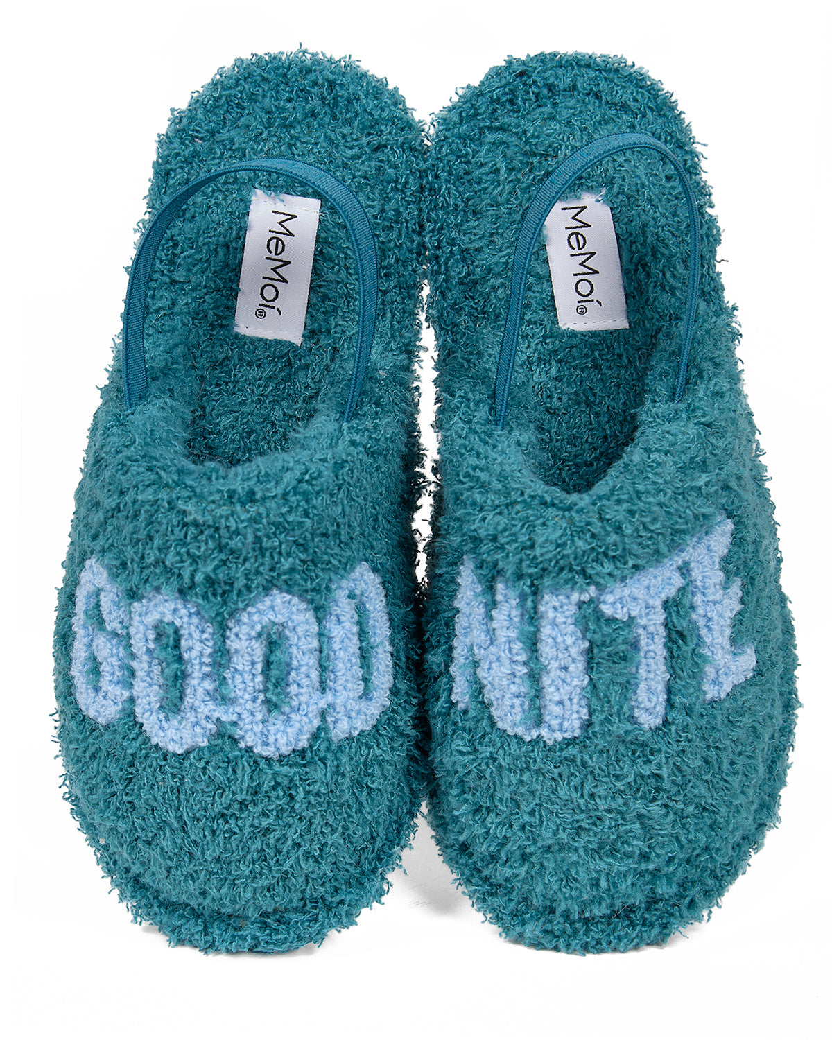 Kids "Good Nite" Fluffy Faux Sherpa Slippers Scuff