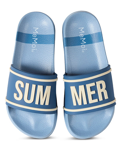 Kids "Summer" EVA-Cushioned Slip-On Slide Sandal with 3D Graphics