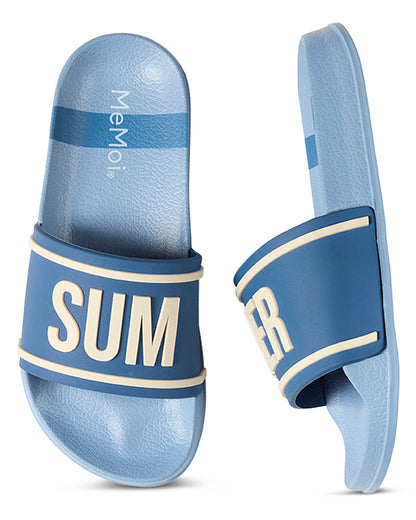 Kids "Summer" EVA-Cushioned Slip-On Slide Sandal with 3D Graphics