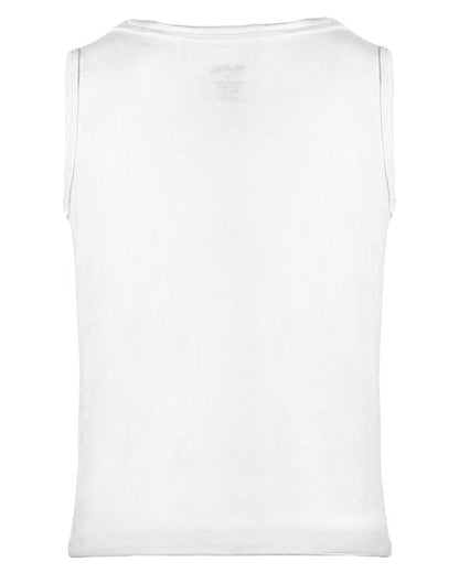 Boys Shorter White Cotton Blend Tank Top 3 Pack