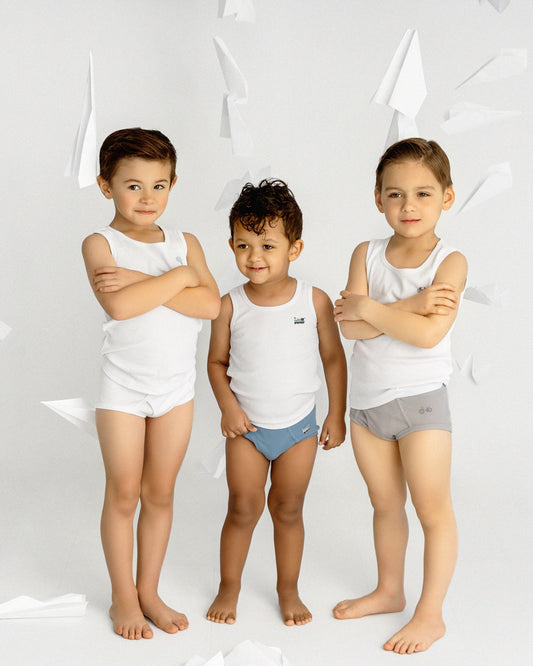 Boys' 3 Pair Pack Ribbed On The Move Tank Top
