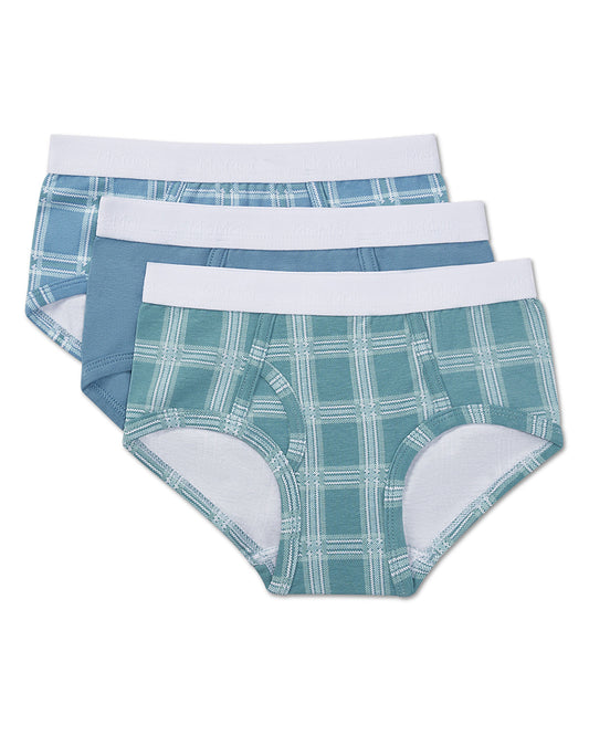Boys' 3 Pair Pack Plaid Multi Briefs