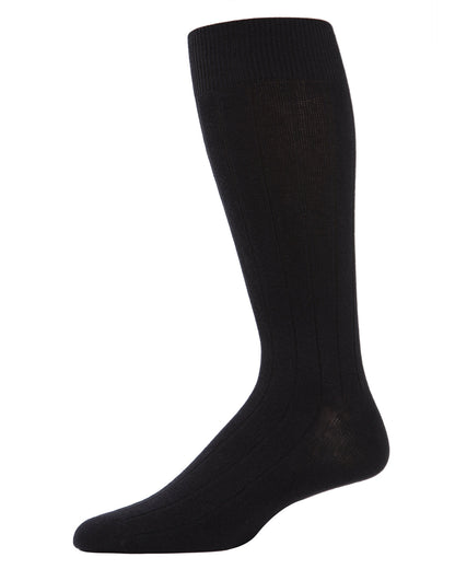 Men's Classic Wide Ribbed Crew Socks 3-Pack