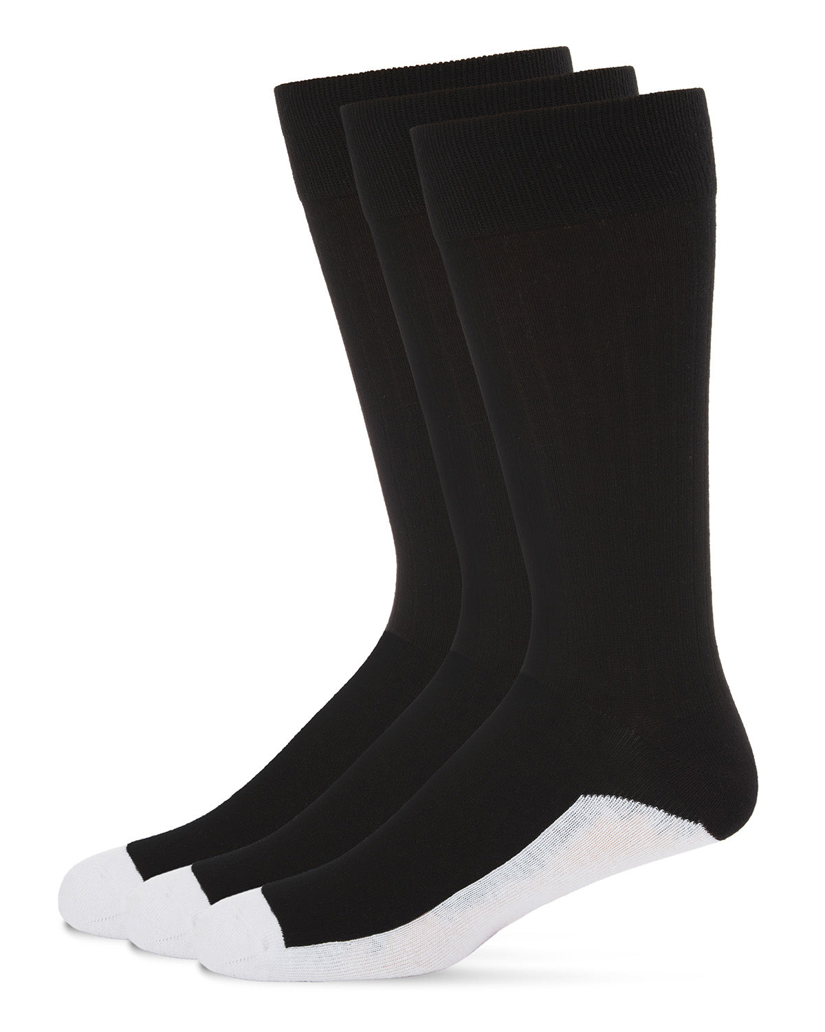 Men's White Sole Cotton Blend Sock 3 Pack