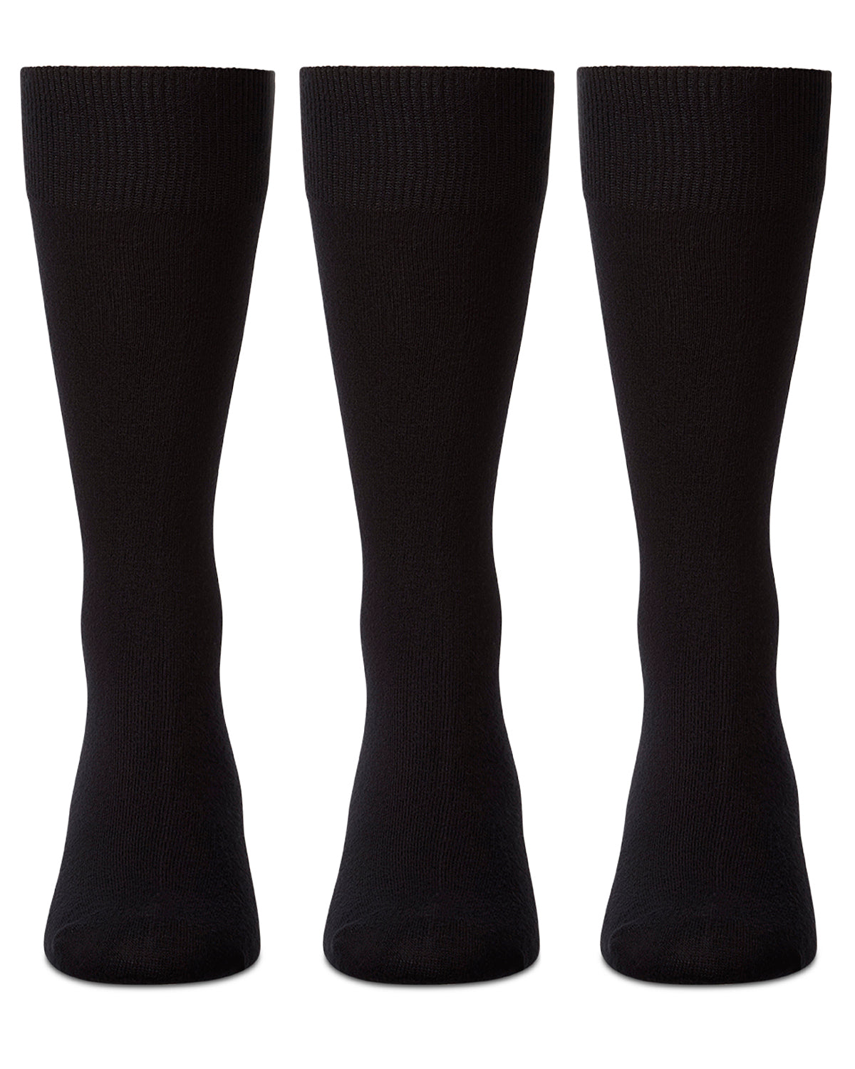 Men's 3 Pair Pack Bamboo Blend Flat Knit Socks