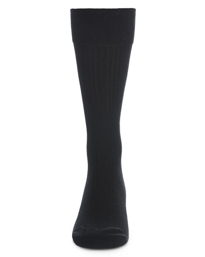 Thin Ribbed Men's Mercerized Cotton Socks 3 Pack