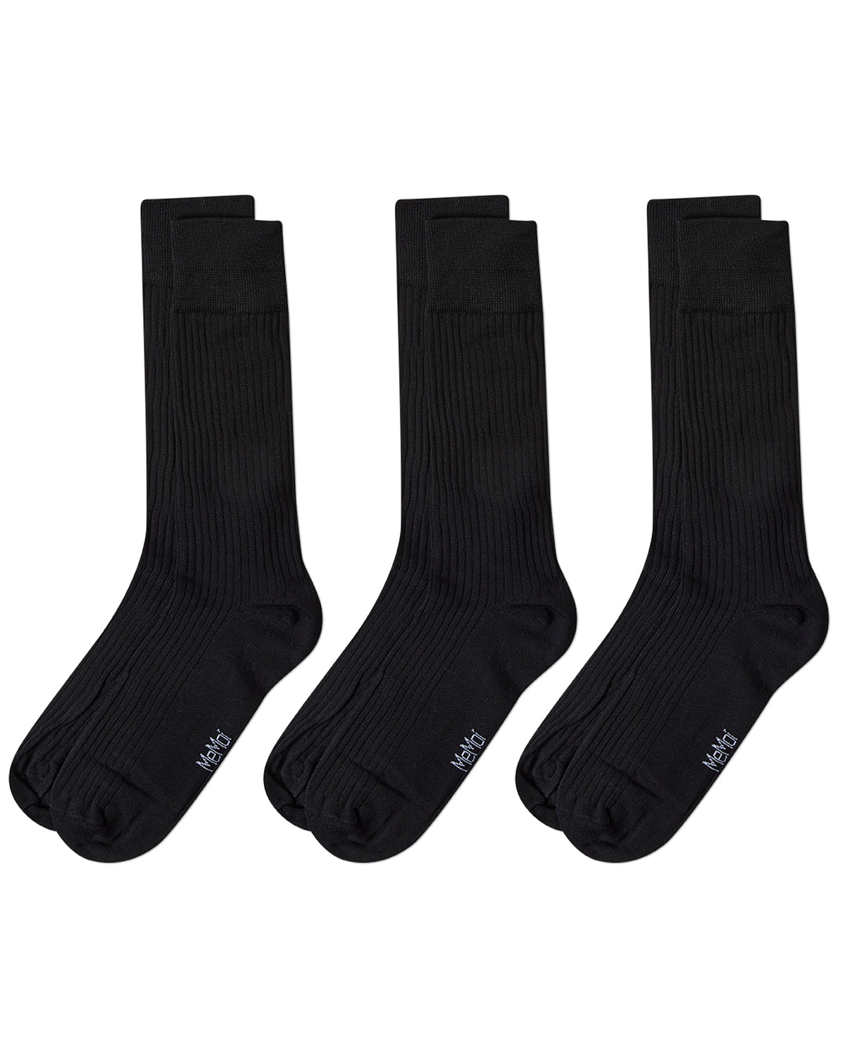 Thin Ribbed Men's Mercerized Cotton Socks 3 Pack