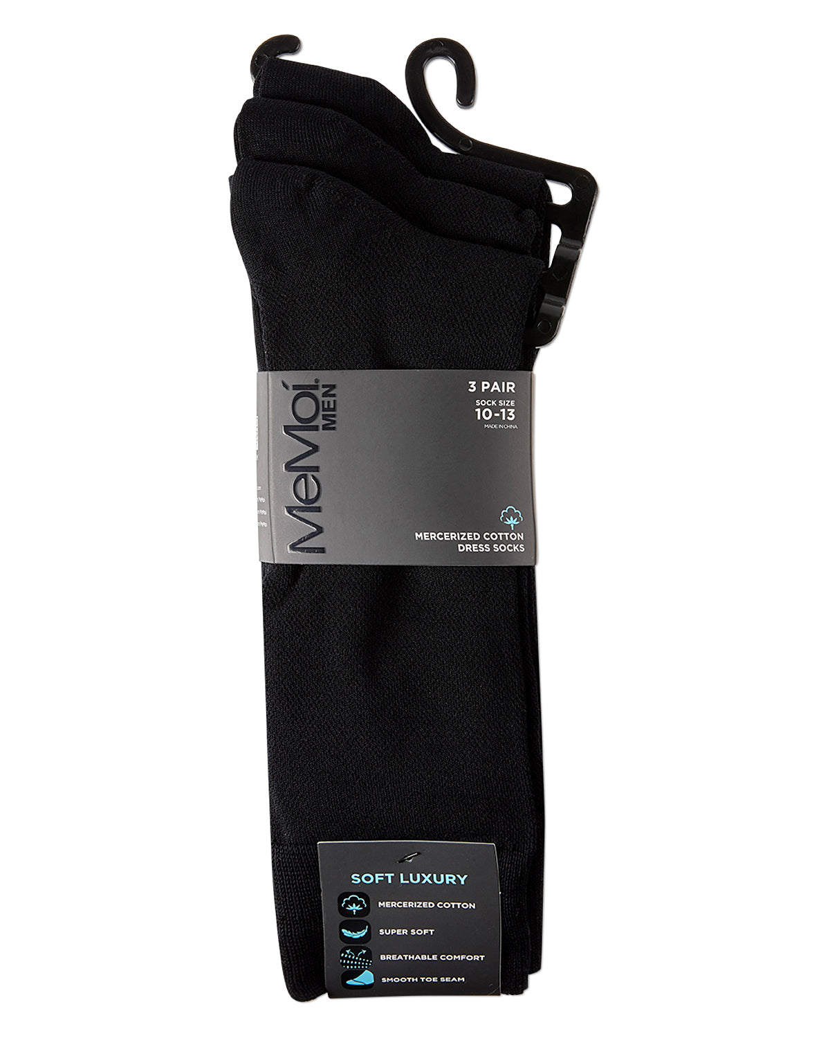 Pique Men's Mercerized Cotton Socks 3-Pack