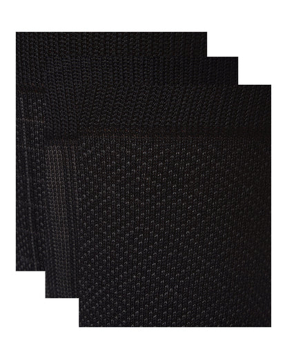 Men's 3 Pair Pack Assorted Mercerized Cotton Blend Crew Socks