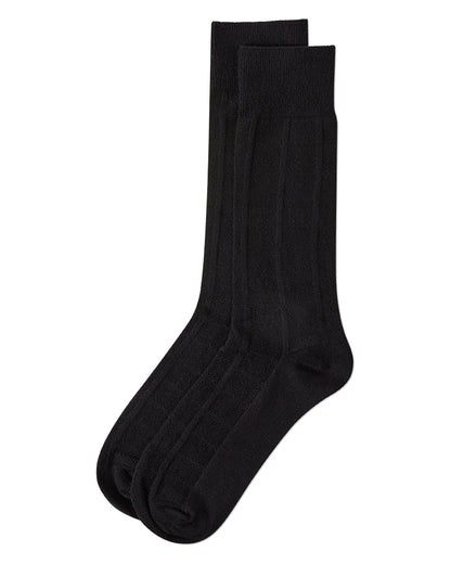 Men's Bamboo Blend Solid Plaid Crew Socks