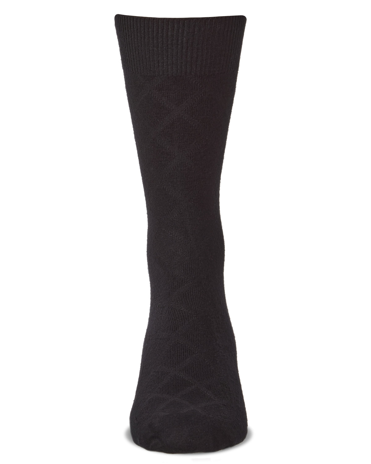 Men's Bamboo Blend Solid Diamond Crew Socks