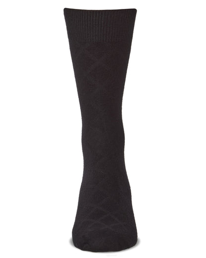 Men's Bamboo Blend Solid Diamond Crew Socks
