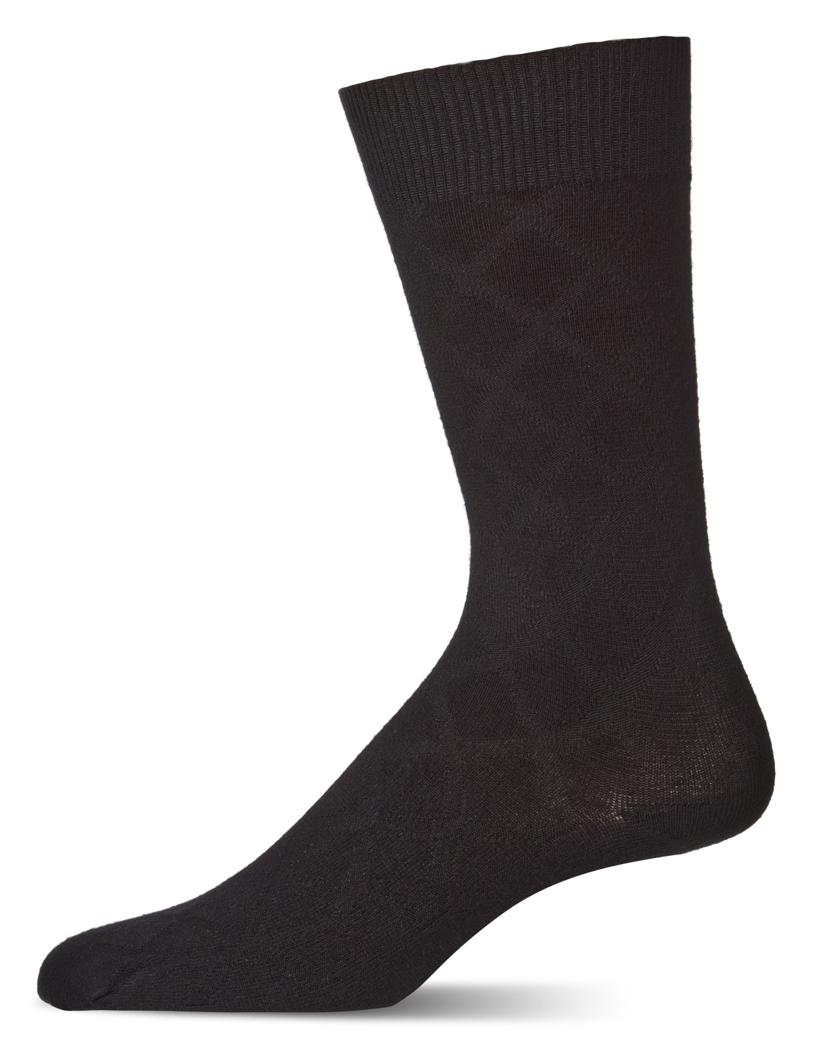 Men's Bamboo Blend Solid Diamond Crew Socks