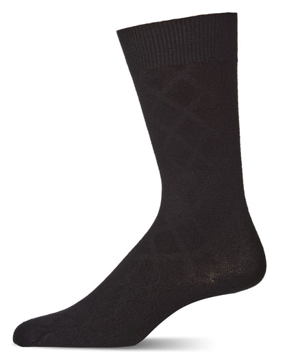 Men's Bamboo Blend Solid Diamond Crew Socks