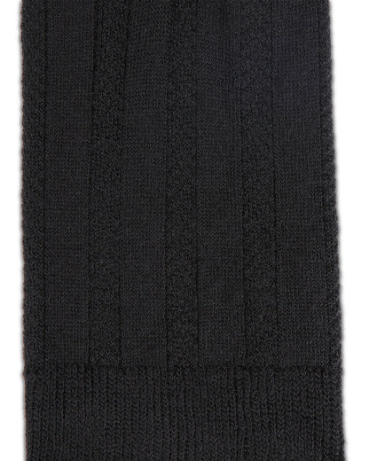 Men's Bamboo Blend Solid Woven Ribbed Crew Socks