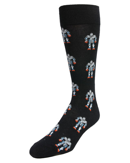 Robot Overlords Bamboo Blend Cartoon Men's Socks