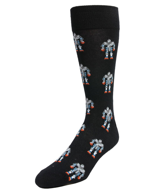 Robot Overlords Bamboo Blend Cartoon Men's Socks