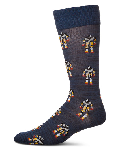 Robot Overlords Bamboo Blend Cartoon Men's Socks