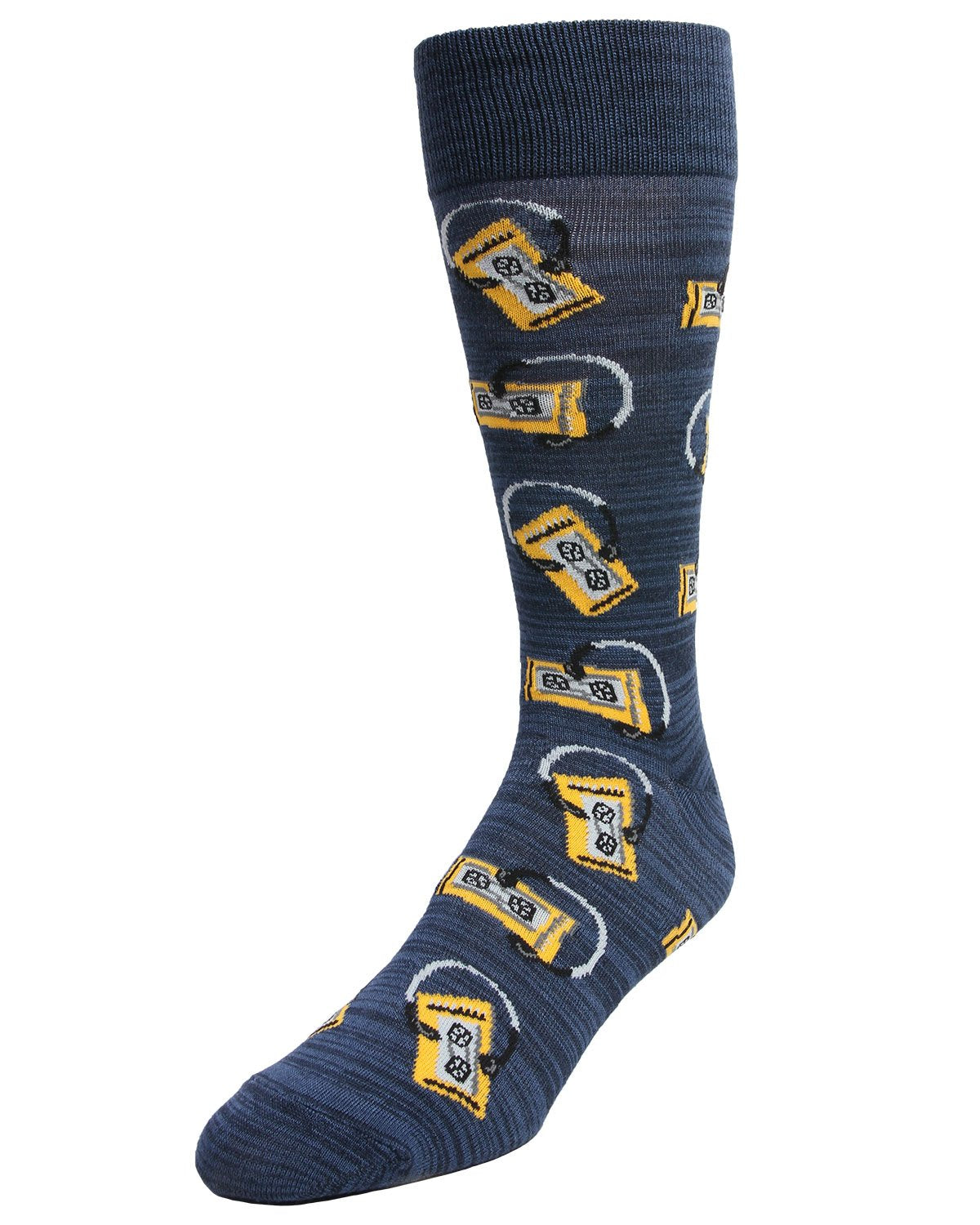 Slick Beats Cassette Player Men's Bamboo Blend Crew Socks