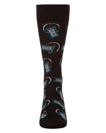 Slick Beats Cassette Player Men's Bamboo Blend Crew Socks