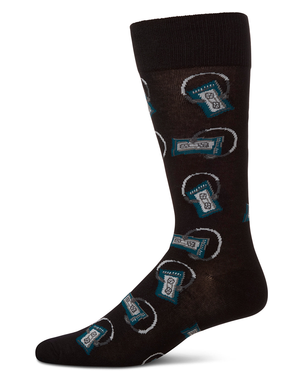 Slick Beats Cassette Player Men's Bamboo Blend Crew Socks