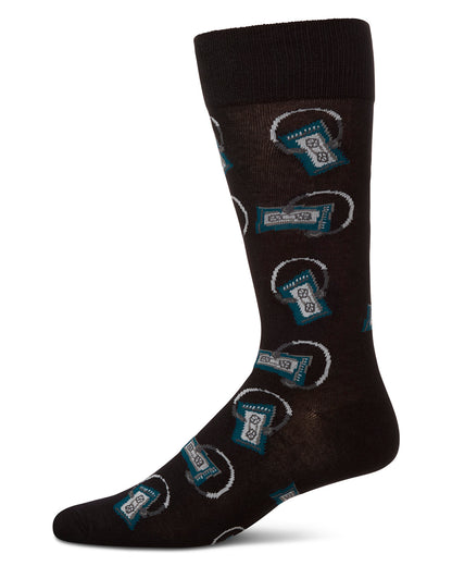 Slick Beats Cassette Player Men's Bamboo Blend Crew Socks