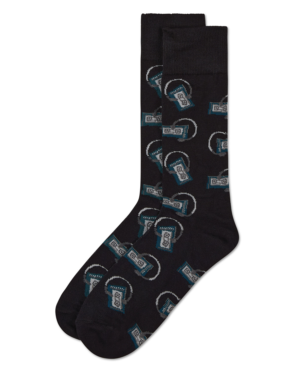 Slick Beats Cassette Player Men's Bamboo Blend Crew Socks